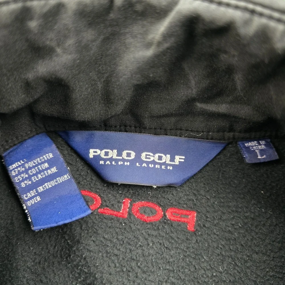 Polo Golf Ralph Lauren Fleece-Lined Full-Zip Vest Mens Large Black‎ Outdoors